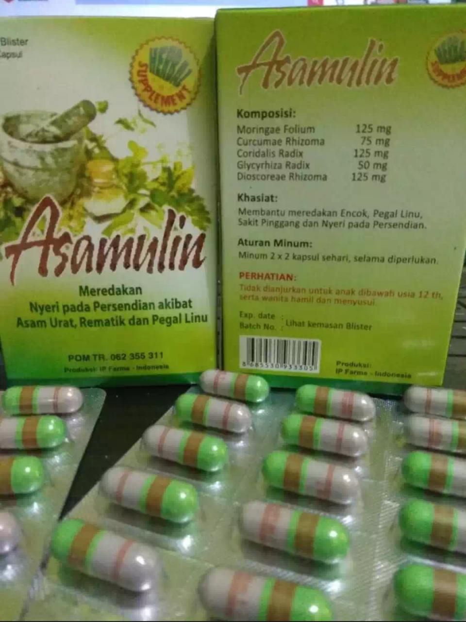 20 BOX Asamulin Herbal For Uric Acid and Cholesterol 100% Original