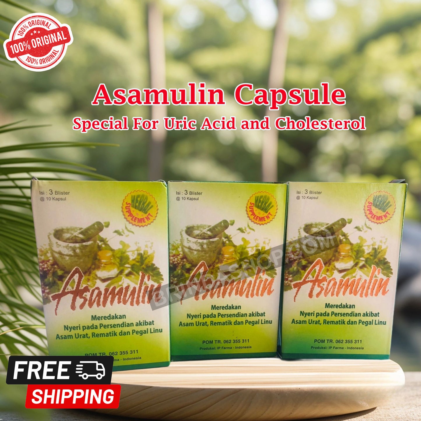 Asamulin Herb Capsulles For Uric Acid Rheumatism Cholesterol