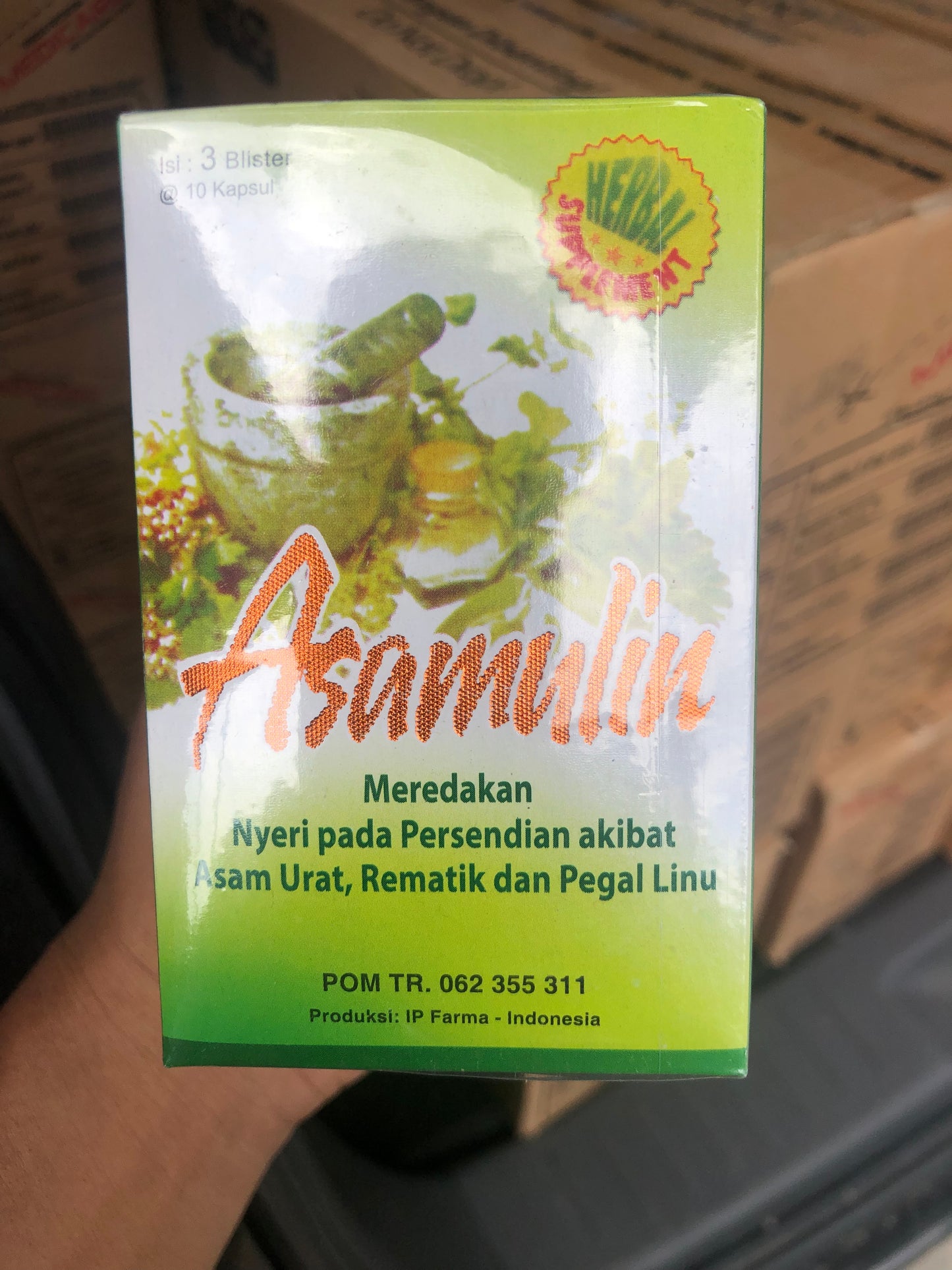 20 BOX Asamulin Herbal For Uric Acid and Cholesterol 100% Original