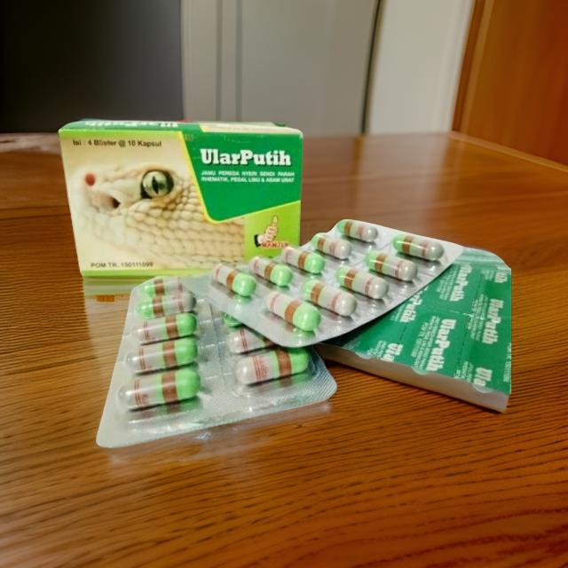 20 BOX Ular Putih Herbal For Uric Acid and Cholesterol 100% Original free 1 BOX